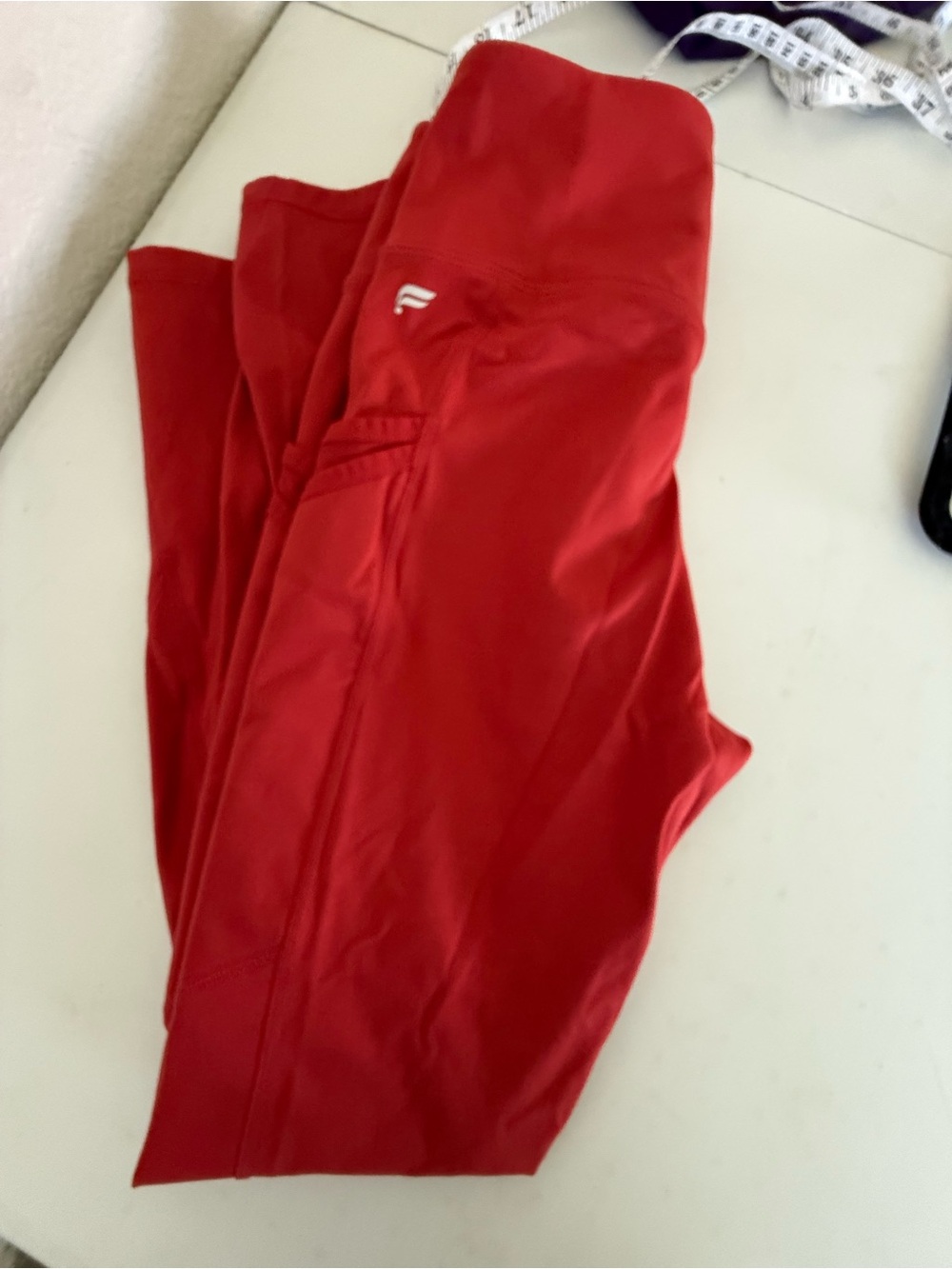 Fabletics Red High-Rise Leggings